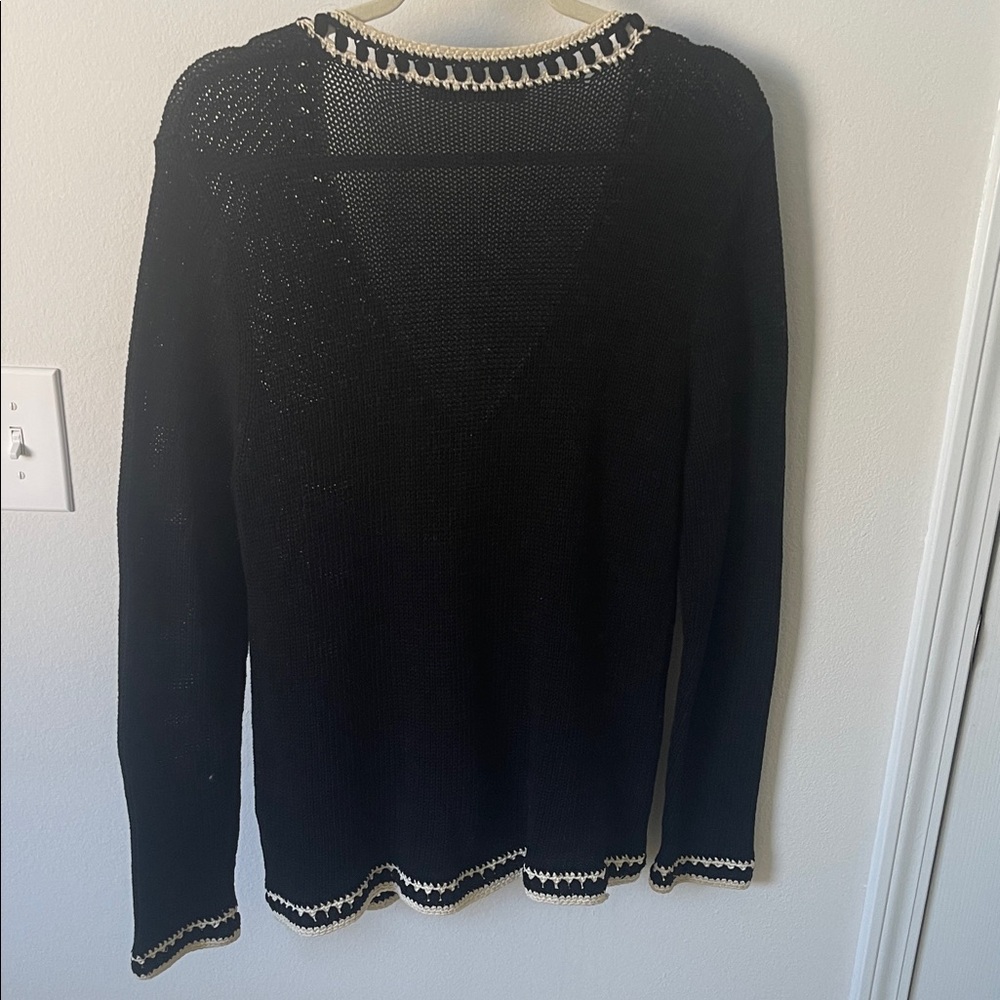 Trina Turk Black and Cream Cardigan - Picture 4 of 5